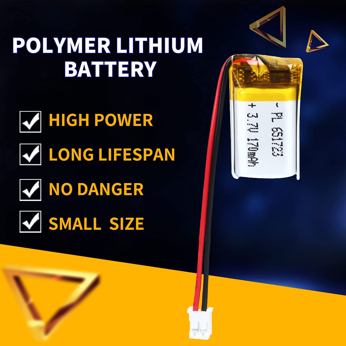 Amazon.com: YDL 3.7V 170mAh 651525 Lipo Battery Rechargeable 