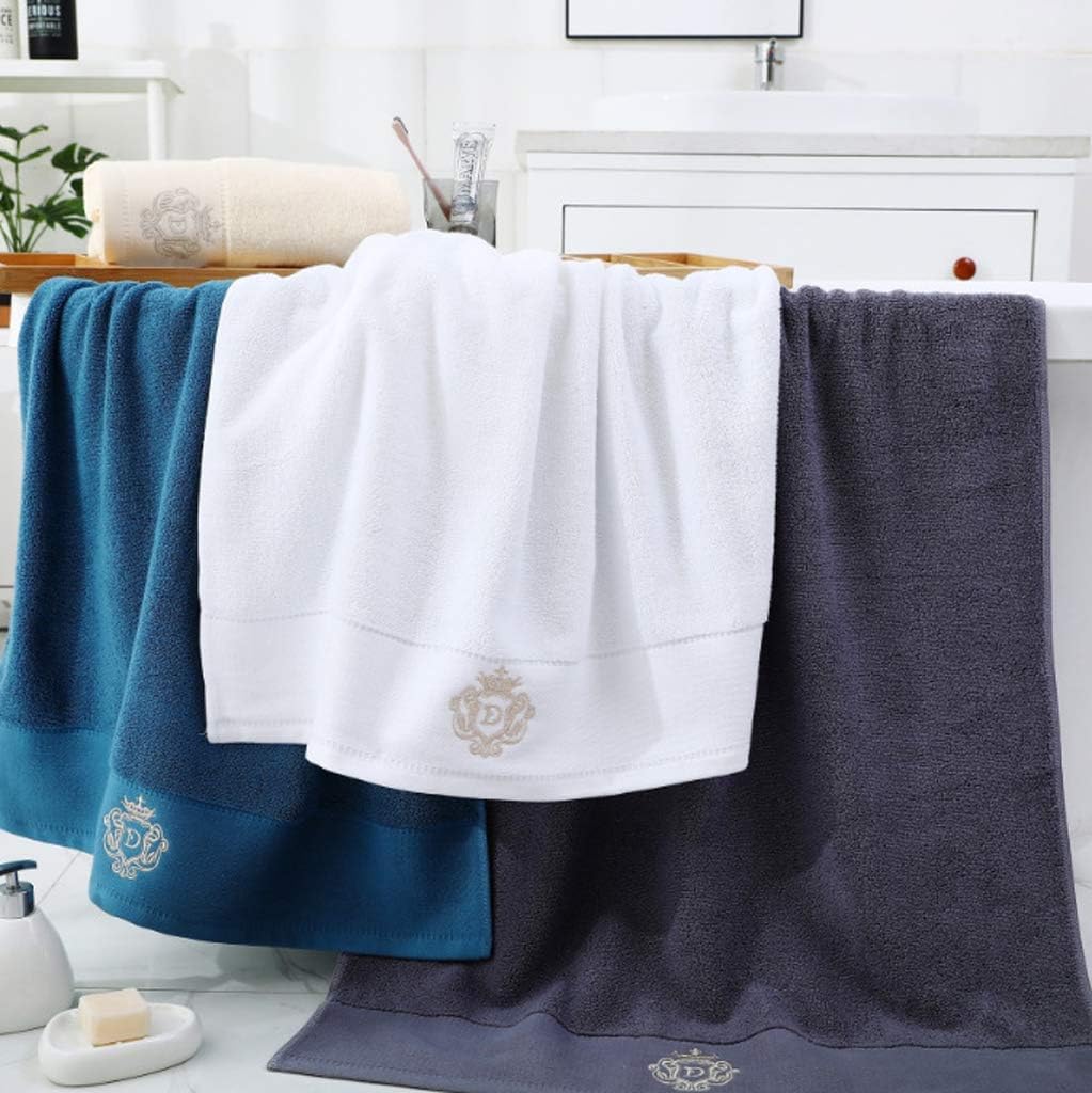 100% Cotton Luxury Bath Towels Set, Super Large Sauna Spa Bath Sheets Highly Absorbent Super Soft Set of 2, Size 70x140cm Blue
