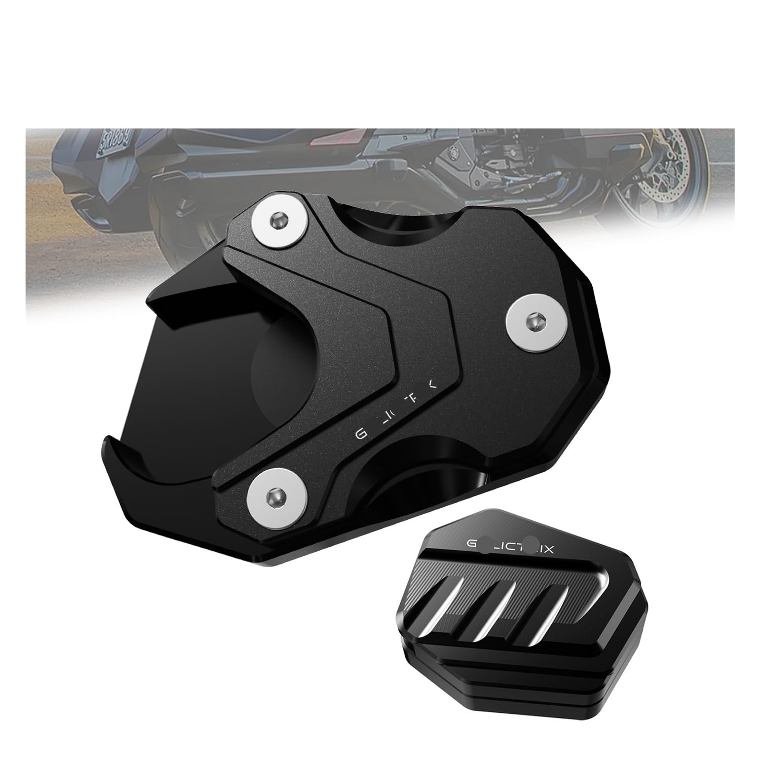 Piastra Cavalletto Moto Per Goldwing GL1800 2018-2024, estensione del cuscinetto cavalletto per moto e staffa ausiliaria, accessori per pedali