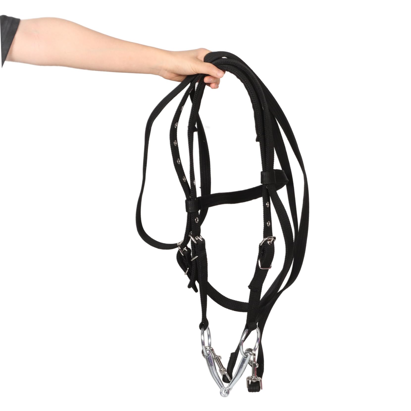 Didiseaon Redini Equestri Cavezza di Corda Cavezza da Cavallo Forniture per Stalle per Cavezza in Corda per Bovini Cavallo alla Capezza Cavezze di Corda Black Nylon