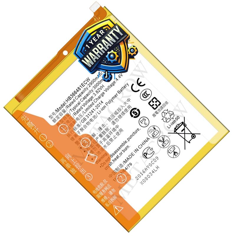 Image of Original HB366481ECW Battery Compatible for Huawei Honor 8 (FRD-L19 FRD-L14, FRD-L04, FRD-AL00, FRD-TL00, FRD-AL10, FRD-L09, FRD-L02, FRD-L19, FRD-L14, FRD-DL00) - (3000mAh) - 1 Year Warranty CD6