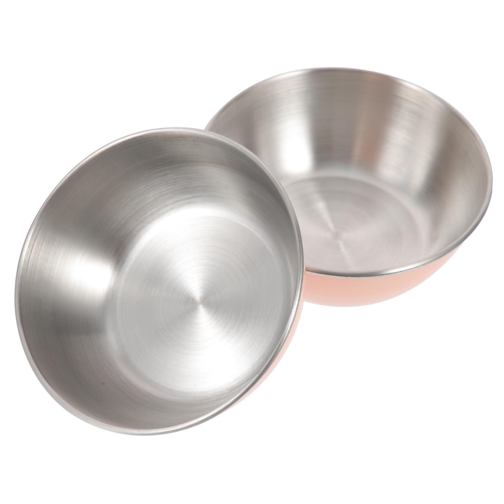 AUTSUPPL 2pcs Seasoning Dish Appetizer Bowls Sauce Dipping Bowls Condiment Dish Korean Dipping Bowls Small Bowls for Round Dipping Bowls Round Sauce Bowl Dipping Sauce Dish Stainless Steel