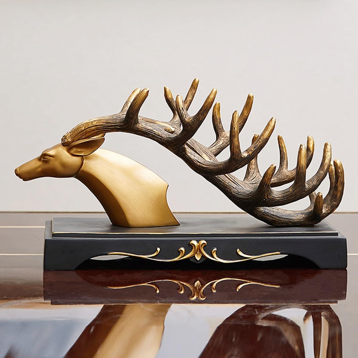 Spetebo Deko Flessenhouder Geit in Goud - 29 x 10 cm