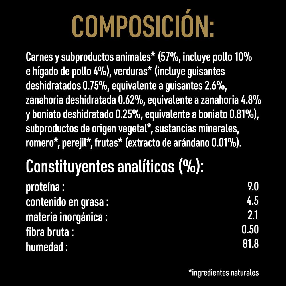 Cesar Natural Goodness Comida Húmeda para Perros Adultos con Pollo (Pack 6 Latas x 400g)