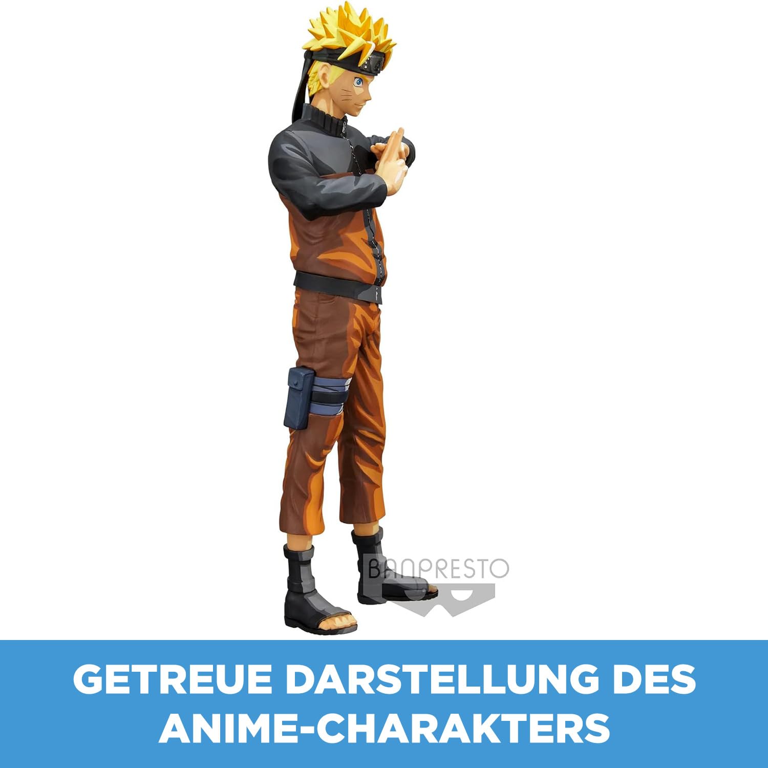 Bandai - Banpresto - Naruto Shippuden – Naruto Uzumaki – Große Sammlerfigur 27 cm im Anime-Stil – Grandista Nero Manga Dimensions – Offizielle Lizenz – BP18406