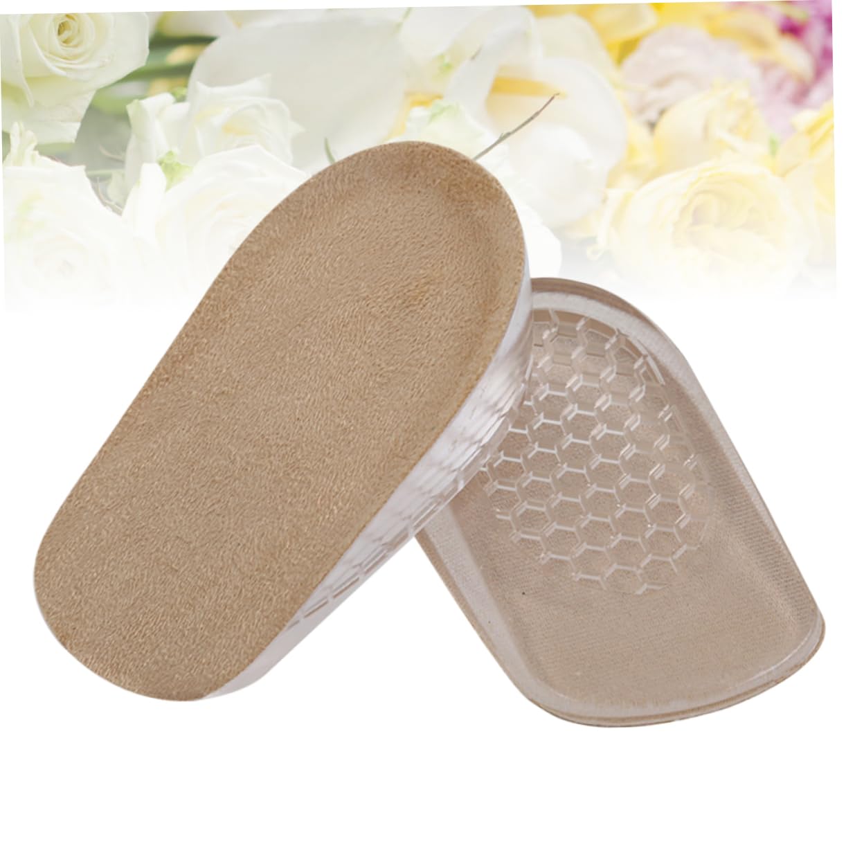 SOLUSTRE 3stücke Erhöhung Einlegesohle Für Schuhe Unsichtbare Selbstklebende Fersenkissen Atmungsaktivem Material Komfortable Dämpfung Für Damen Und Aprikose