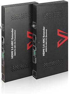 ARC HDMI Extender 4K@60Hz 4:4:4 HDR10 Over Cat5e/6/6a/7 Cable, Audio Return Channel, S/PDIF Audio Pass Through, HDMI 2.0, HDCP2.2, CEC, PoE & Dual IR, RS232, Atmos & DTS:X