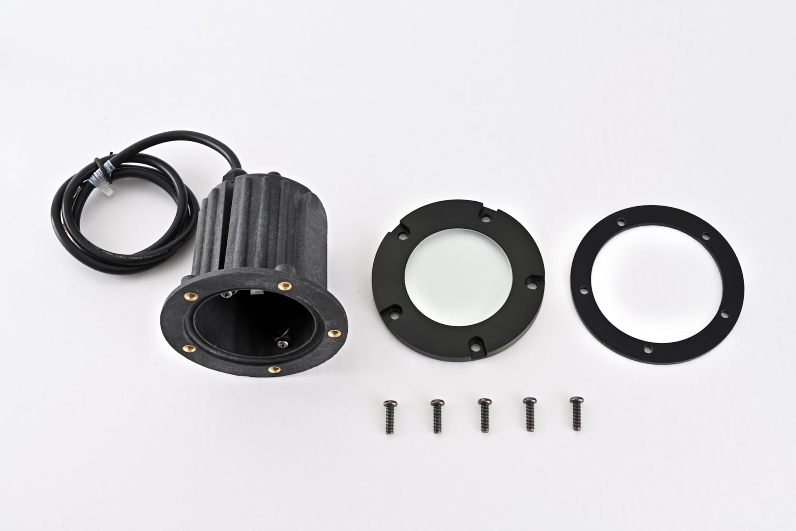 Elitco Lighting W121 Landscape-spotlights Well D5 H5.5 Antique BRASSCLEAR GLASSMR16 Halogen 35W/LED GU5.3(Light Source NOT Included)