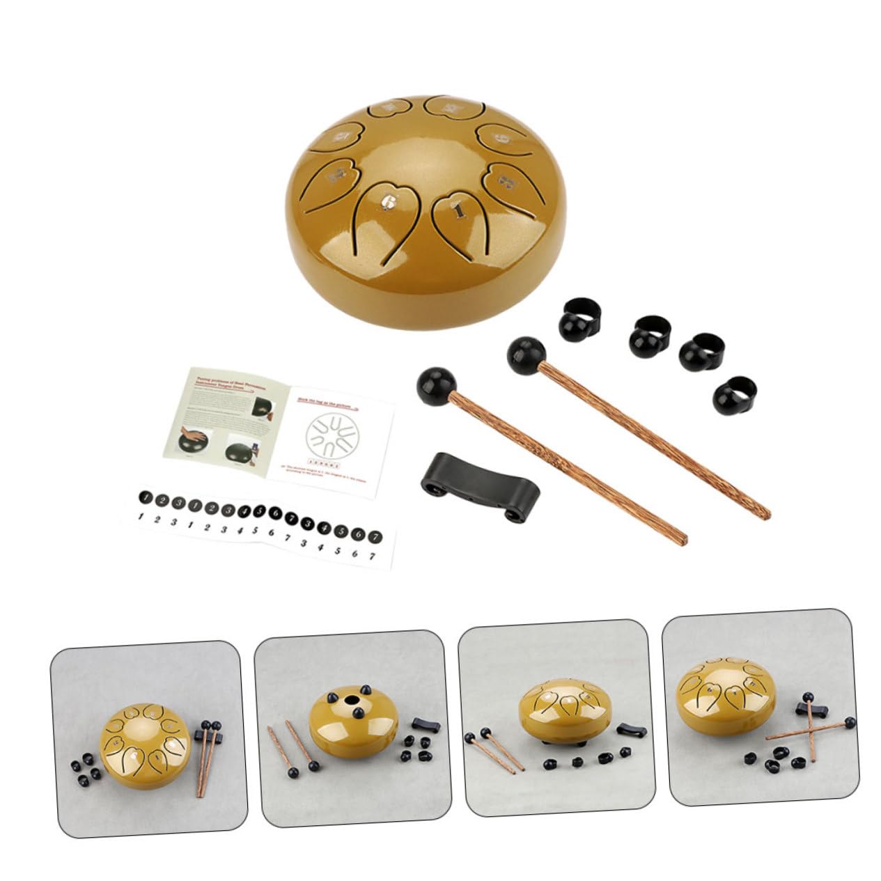Tamburo A Lingua Strumento A Percussione Tamburo A Mano Portatile Per Esibizione Principianti Amanti Della Musica Divertimento Illuminazione Musicale Coltivare Alfabetizzazione