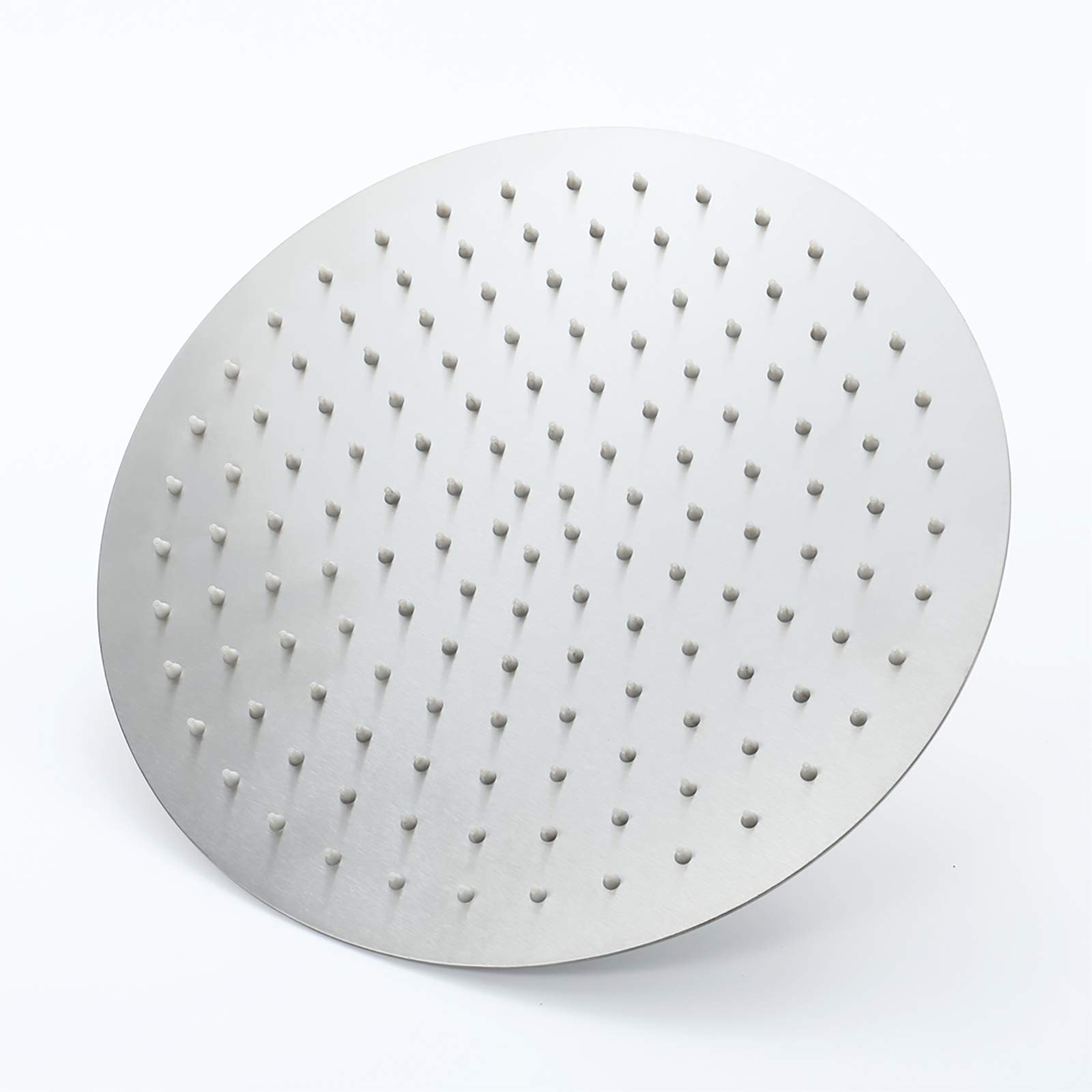 Alcachofa de Ducha, Ronda Cromado Alcachofas Fijas para Ducha de Alta Presión 304 Acero Inoxidable Ultra Delgado Rociador Ducha Efecto Lluvia,12 Inch