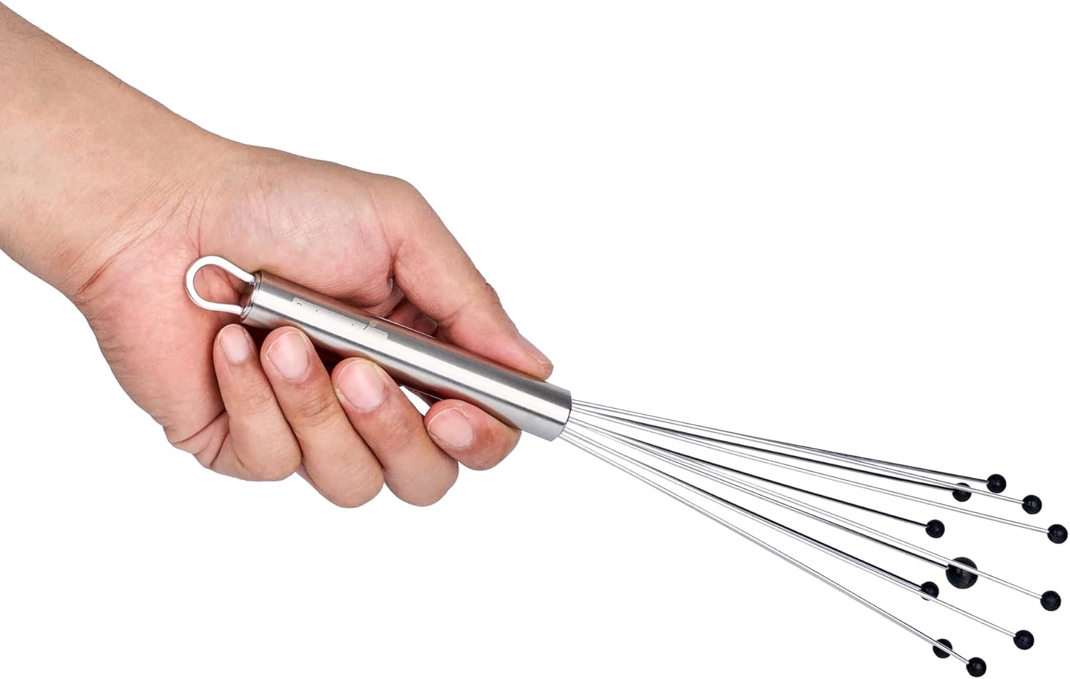 Restaurantware 10.5 in Stainless Steel Ball Whisk with Silicone Tips - German Standard Sauce & Gravy Whisk, Non-Scratch, Dishwasher Safe - Non-Stick Safe Silicone Ball Whisk for Baking - Image 11