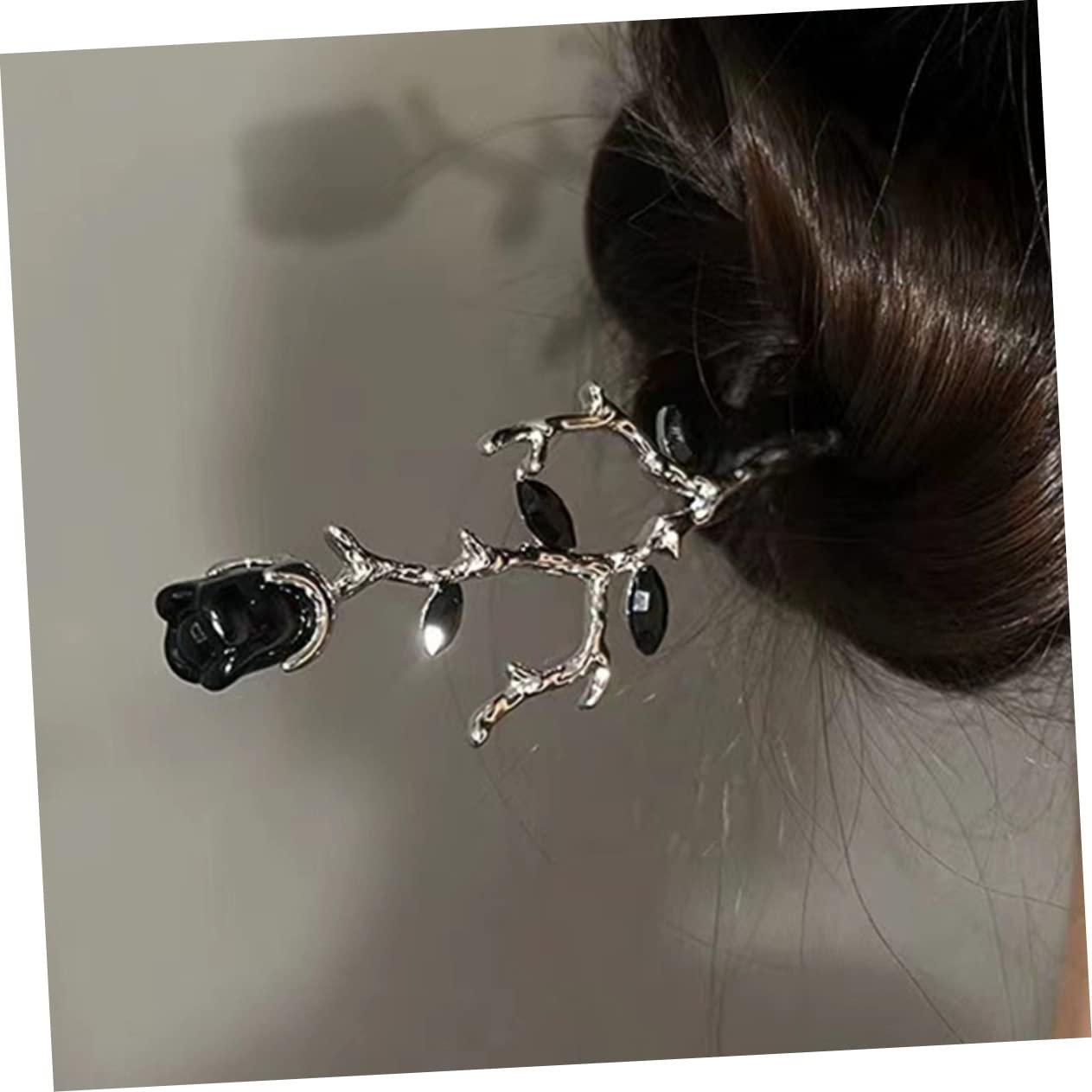 Beavorty 8piezas Horquillas De Flores De Rosa Para Cabello Pasadores Retro Para Moños Adorno Metálico Para Peinados Elegantes
