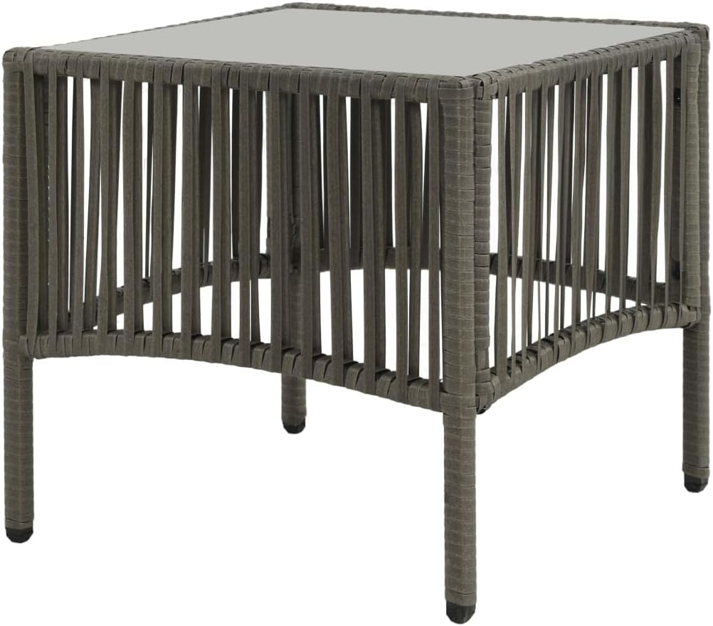 Sunloungers 2 pcs with Table,Lawn Lounger,Gardens Furniture,Lounge Loungers,Pool Loungers,Deck Lounger,Party Chair,Napping Loungers,for Lawn,Backyard,Garden, Balcony,Pool,Balcony,Poly Rattan Gray