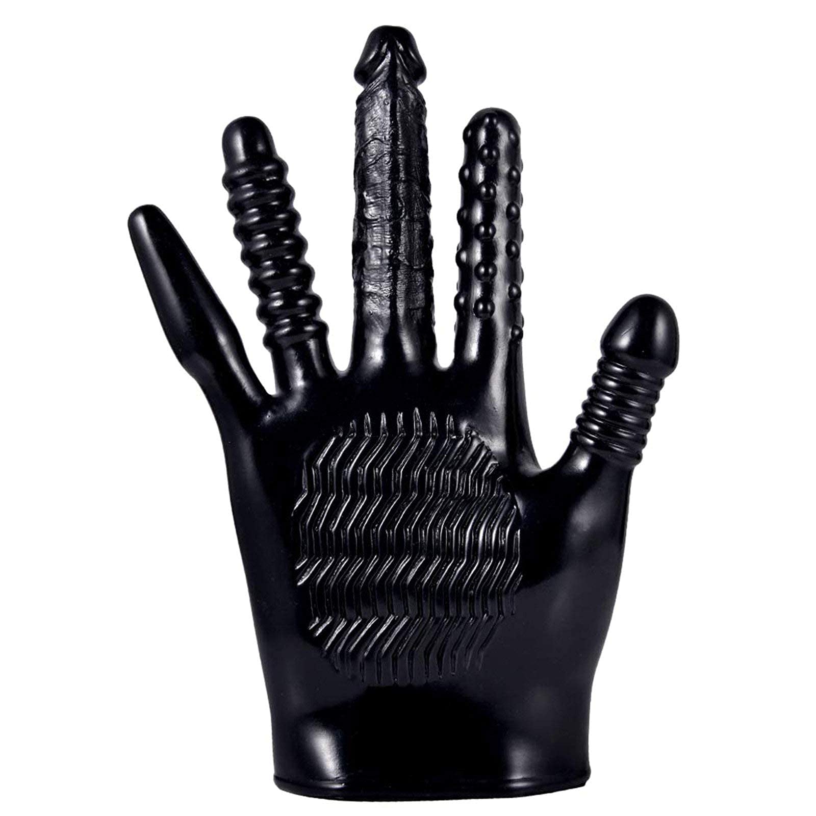 Sex Massage Handschuhe Finger Handschuhe Massagegeräte Vibrationshandschuhe G-Punkt Stimulator 5 Arten Von Gerippten Künstlichen Penis Flirten Masturbation Spielzeug Massage-Handschuh