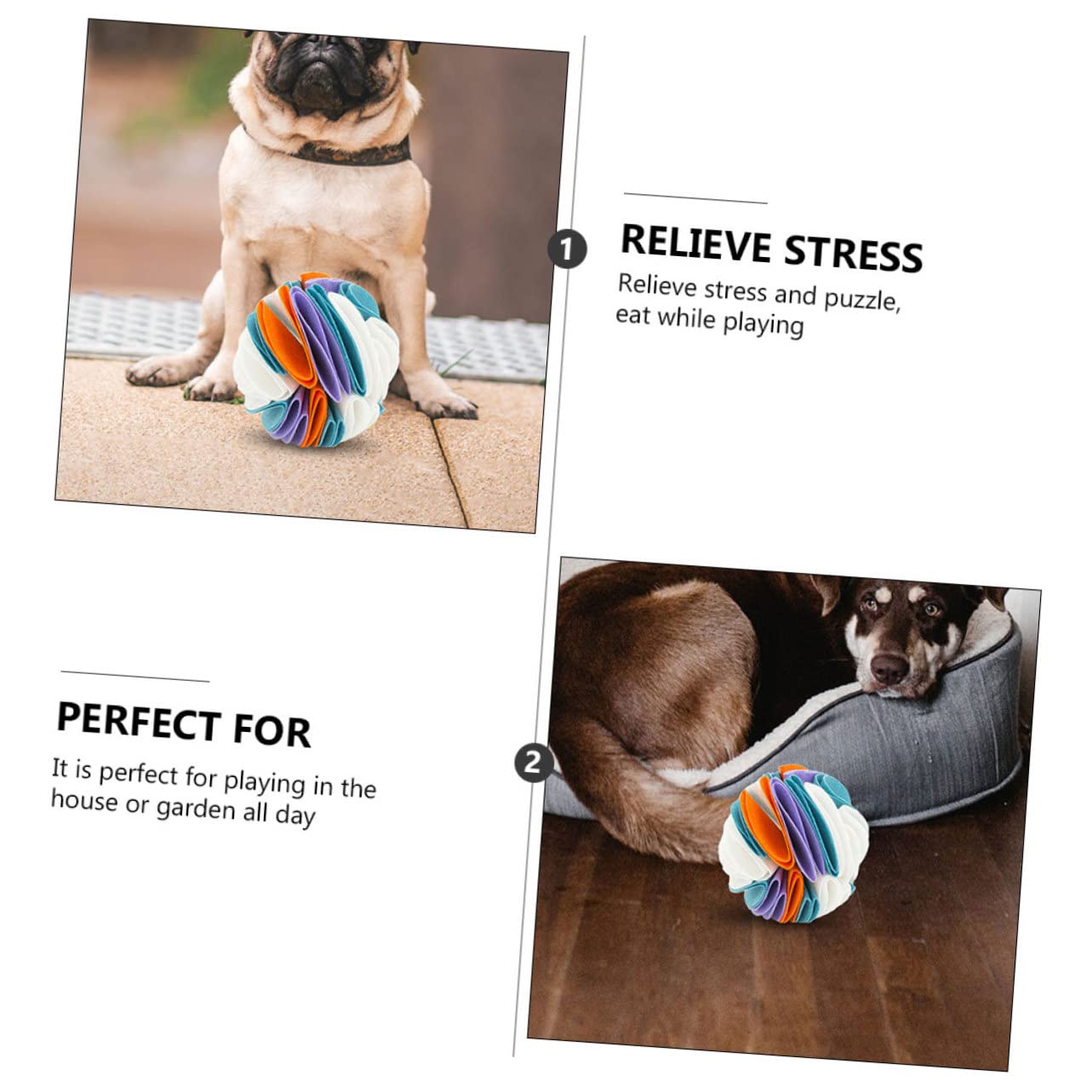 SUPVOX 2 Piezas De Pelota para Olfatear Perros Juguetes Chirriantes para Perros Juguetes De Entrenamiento para Olfatear Almohadilla De Alimentación para Juguete para