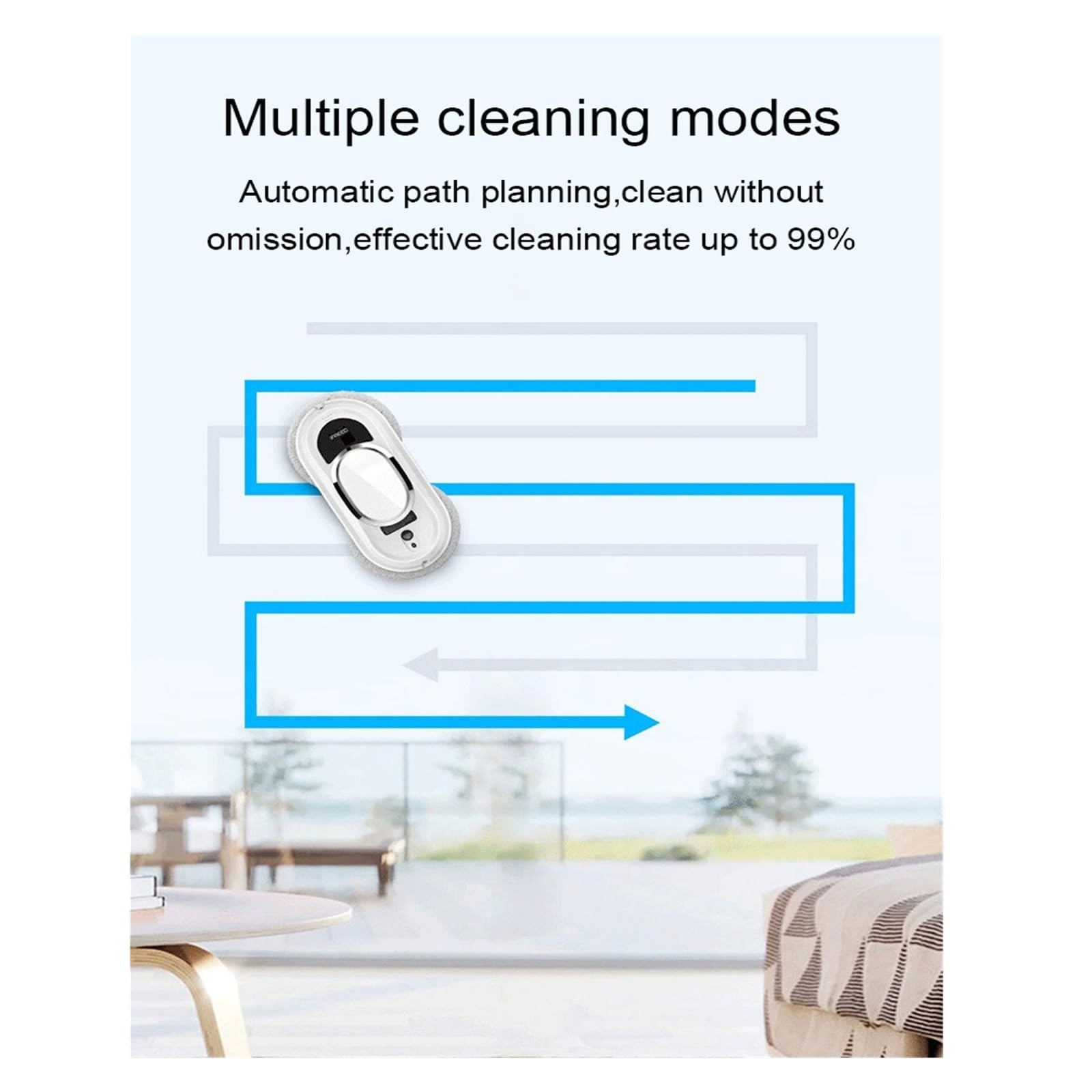Robot de limpieza ventanas recargable, aspirador eléctrico automático vidrio con Control remoto anticaída, cepillo, lavadora