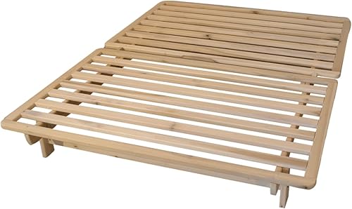 Miniatura 3 de Ekko - Cama de plataforma - Marco de cama Queen - Marco de cama de madera sin terminar - Cama natural minimalista - Diseño de cama flotante - Fácil
