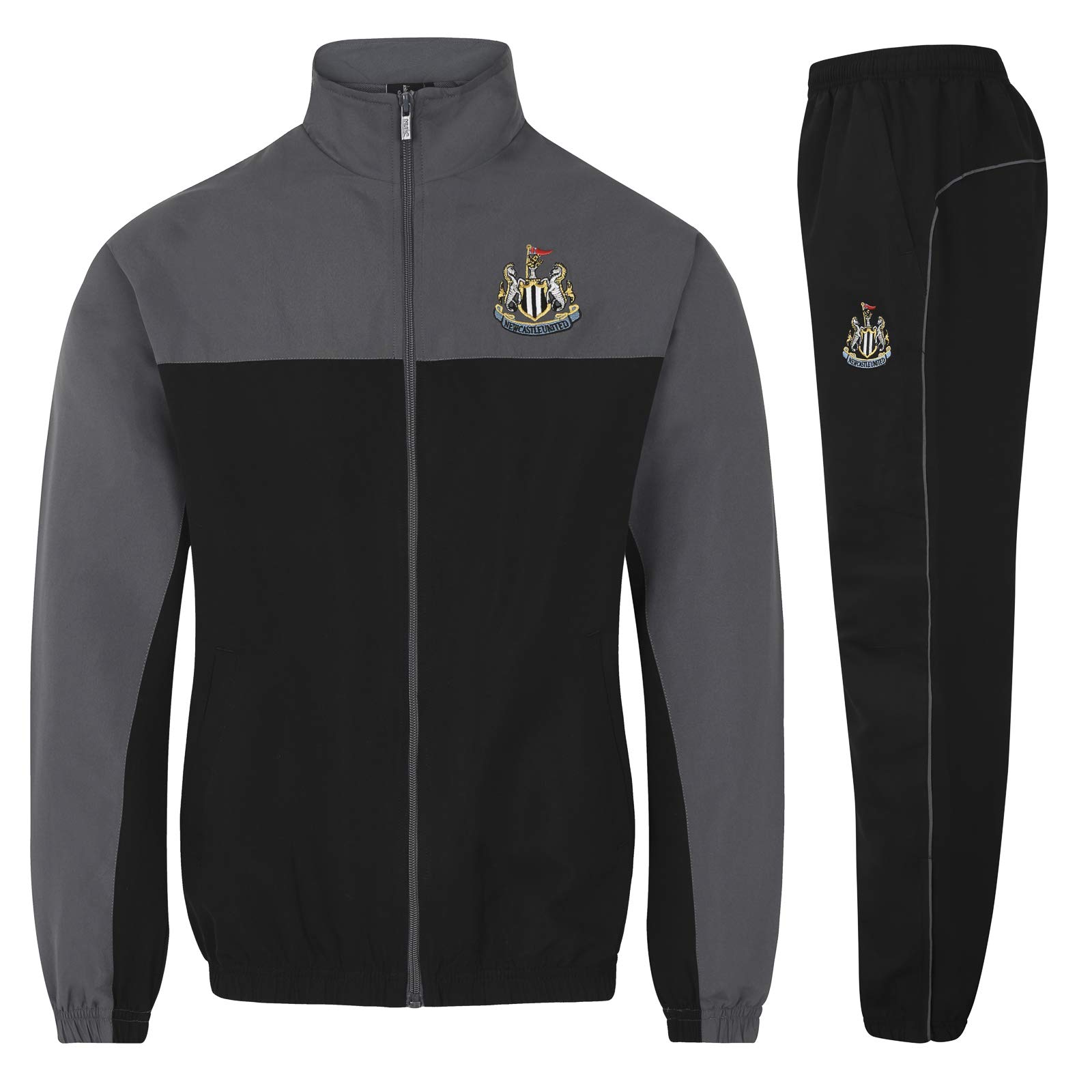 Newcastle United Boys Black Fc Official Gift Tracksuit Set 2-3 Years