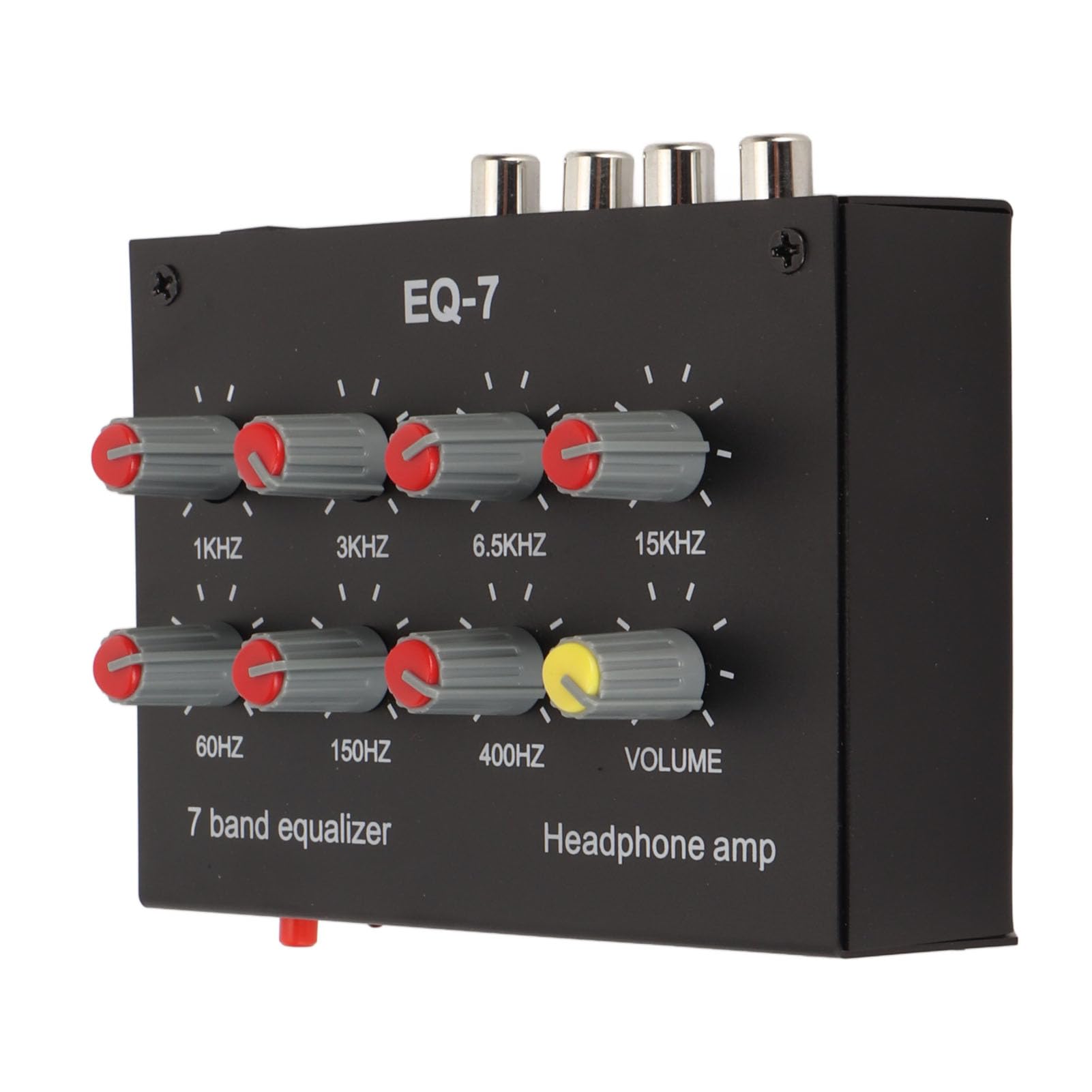 Equalizzatore Auto 7 Bande Regolabile DC 5-12V con Interfaccia 3,5 Mm, Gamma Frequenze 60 Hz/150 Hz/400 Hz/1 KHz/3 KHz/6,5 KHz/15 KHz (Spina Europea)
