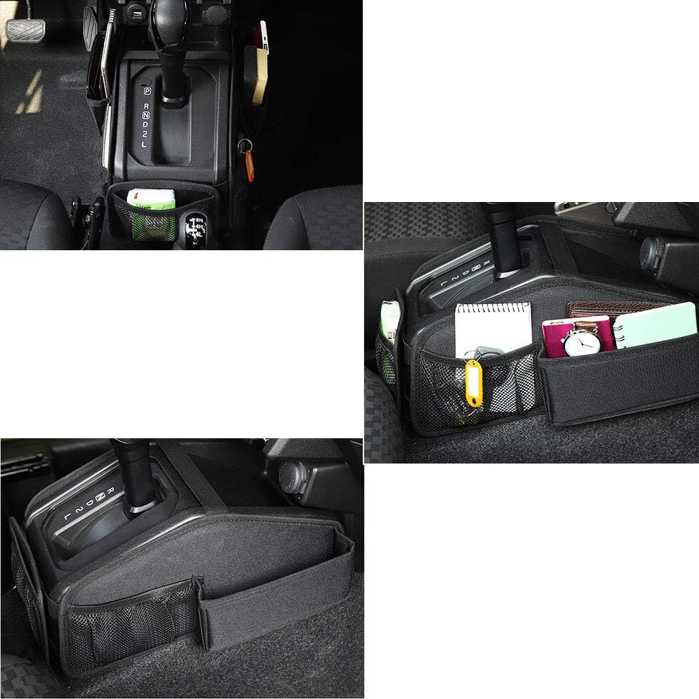 Samochodowa torba na konsolę środkową, automatyczna skrzynia biegów, torba do przechowywania, organizer na telefon komórkowy, wielofunkcyjny uchwyt na kubek do Suzuki Jimny 2019 2020 JB43 JB64 JB74