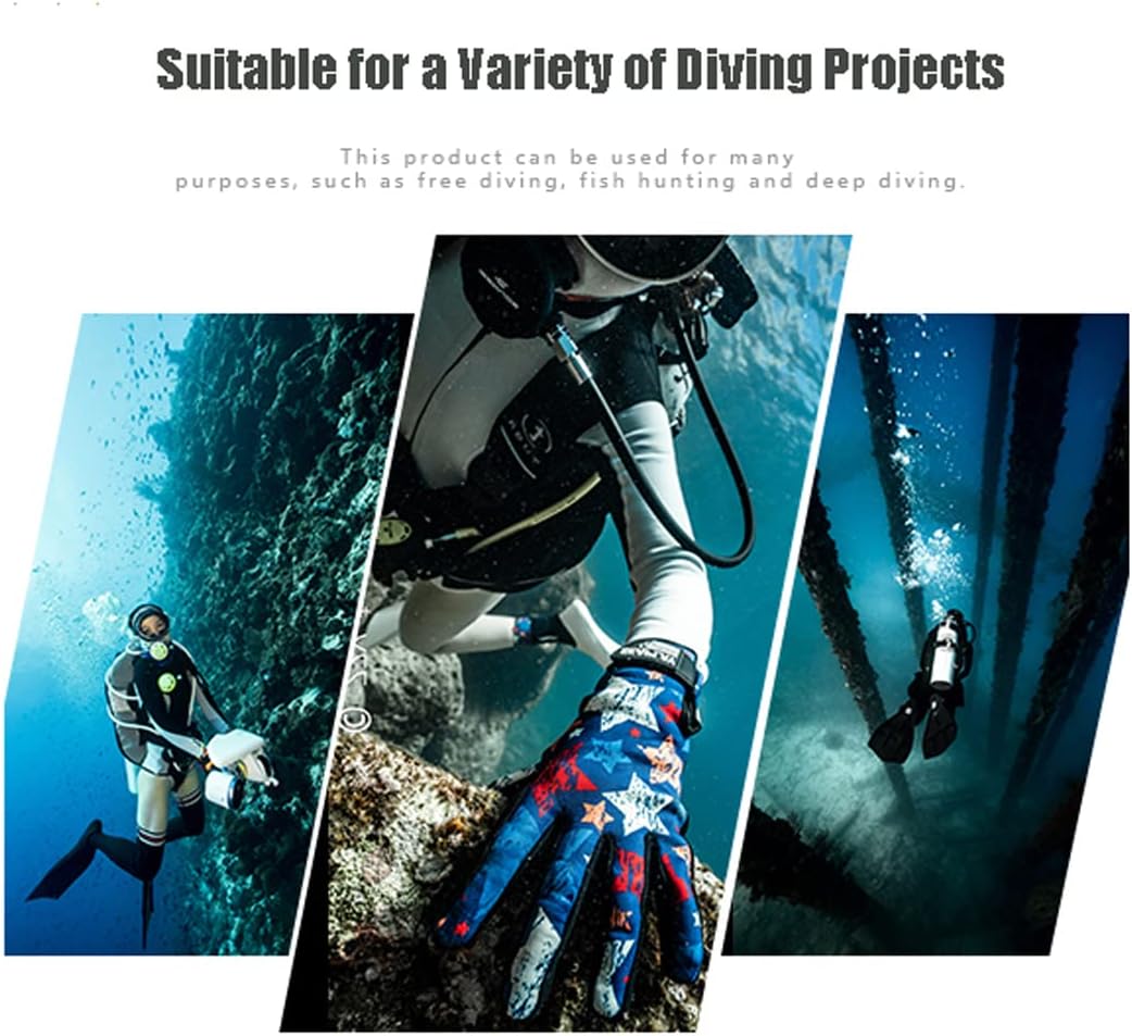 LANGWEI Diving Gloves, UPF50+ Sun Protection Anti-Slip Anti-Scratch Thin Scuba Gloves for Men Women Snorkeling Surfing Swimming Fishing