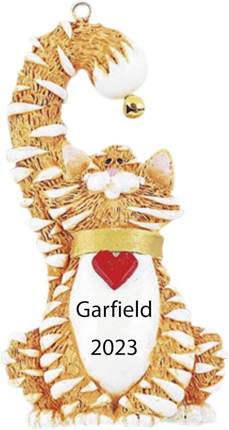 Orange Cat Christmas Ornament Personalized 2024 Gifts for