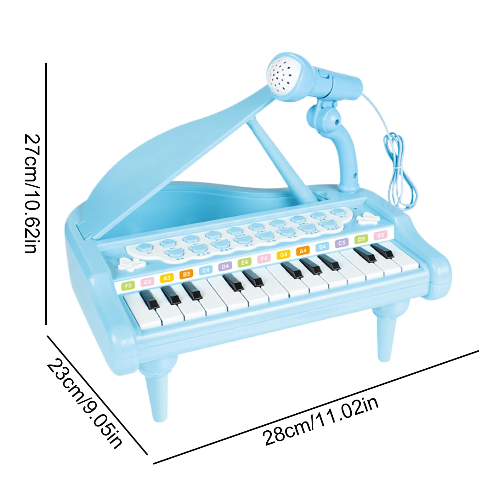 Pianoforte giocattolo per bambini, strumento per lo sviluppo precoce del | Piccolo strumento musicale elettronico per bambini, regalo per compleanno, Natale, Capodanno, ragazzi e ragazze