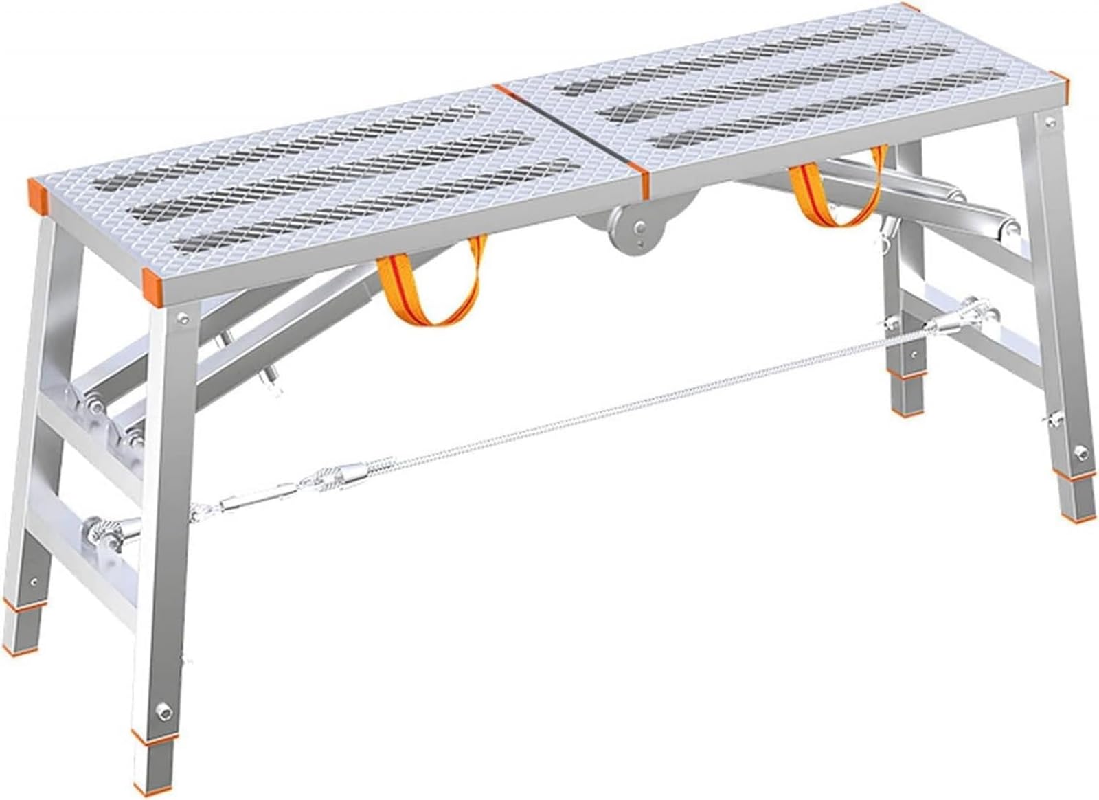 Échafaudage portatif et plateforme de travail pliable réglable en acier