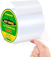 Vista 2 de Petslucent Cinta protectora de muebles para arañazos de gatos, protectores de patas adhesivas transparentes de doble cara para alfombras, sofá