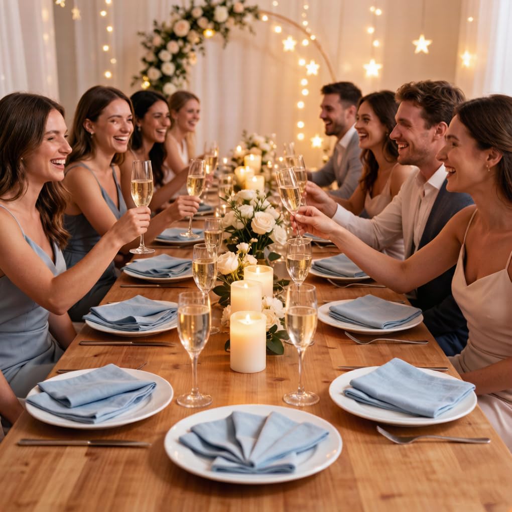 Lot de 24 serviettes en tissu en coton - 42 x 42 cm - Bordeaux - En mousseline douce - Lavables - Serviettes de table de mariage pour dîners, restaurants, mariages, événements, fêtes