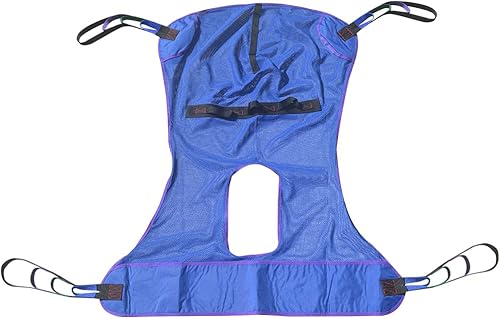 Miniatura 2 de Eslinga universal de malla de cuerpo completo con apertura de cómoda, eslingas de poliéster para elevadores de pacientes, compatible con Hoyer,