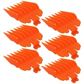 Multi-Brand No.2 Clipper Guards 6 Pack, 1/4" for Most Wahl/Andis/Baby*liss/Conair/Hatteker Clippers