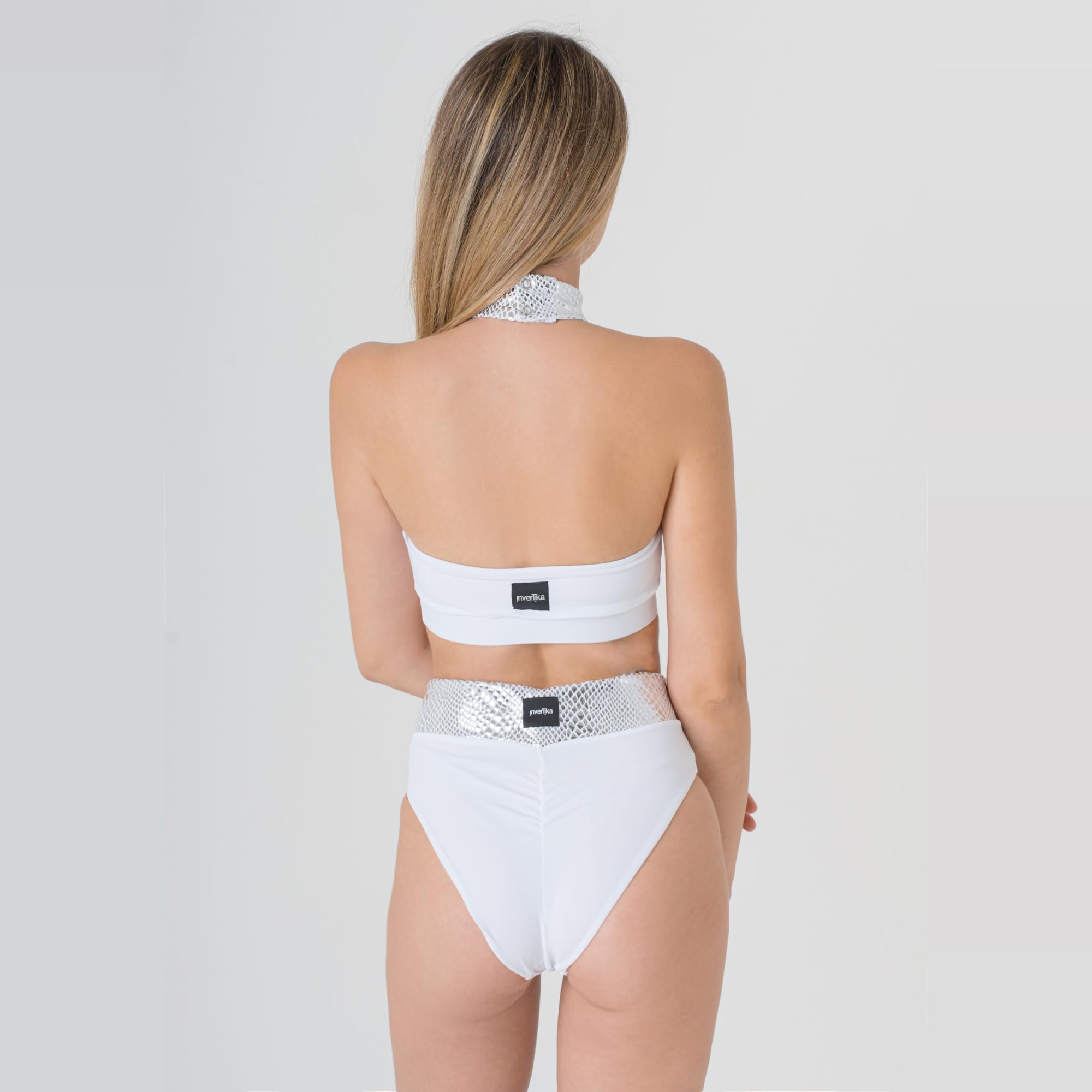 Invertika Completo Top - Slip Donna, Intimo Sportivo Pole Dance Abbigliamento da Allenamento Fitness Ginnastica Yoga Made Italy