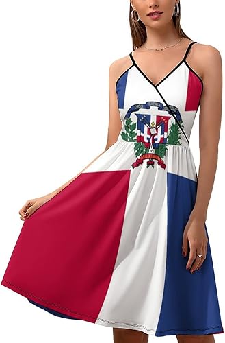 Miniatura 6 de Vestido de mujer con bandera dominicana para mujer, top de verano, talla S