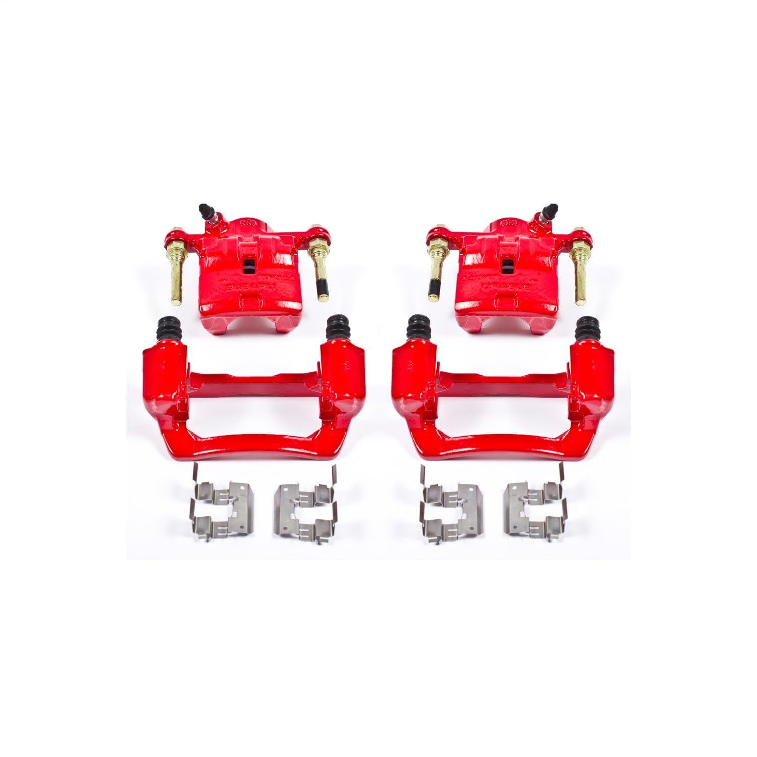 Amazon.com: PowerStop Rear Red Powder Coated Brake Caliper Pair