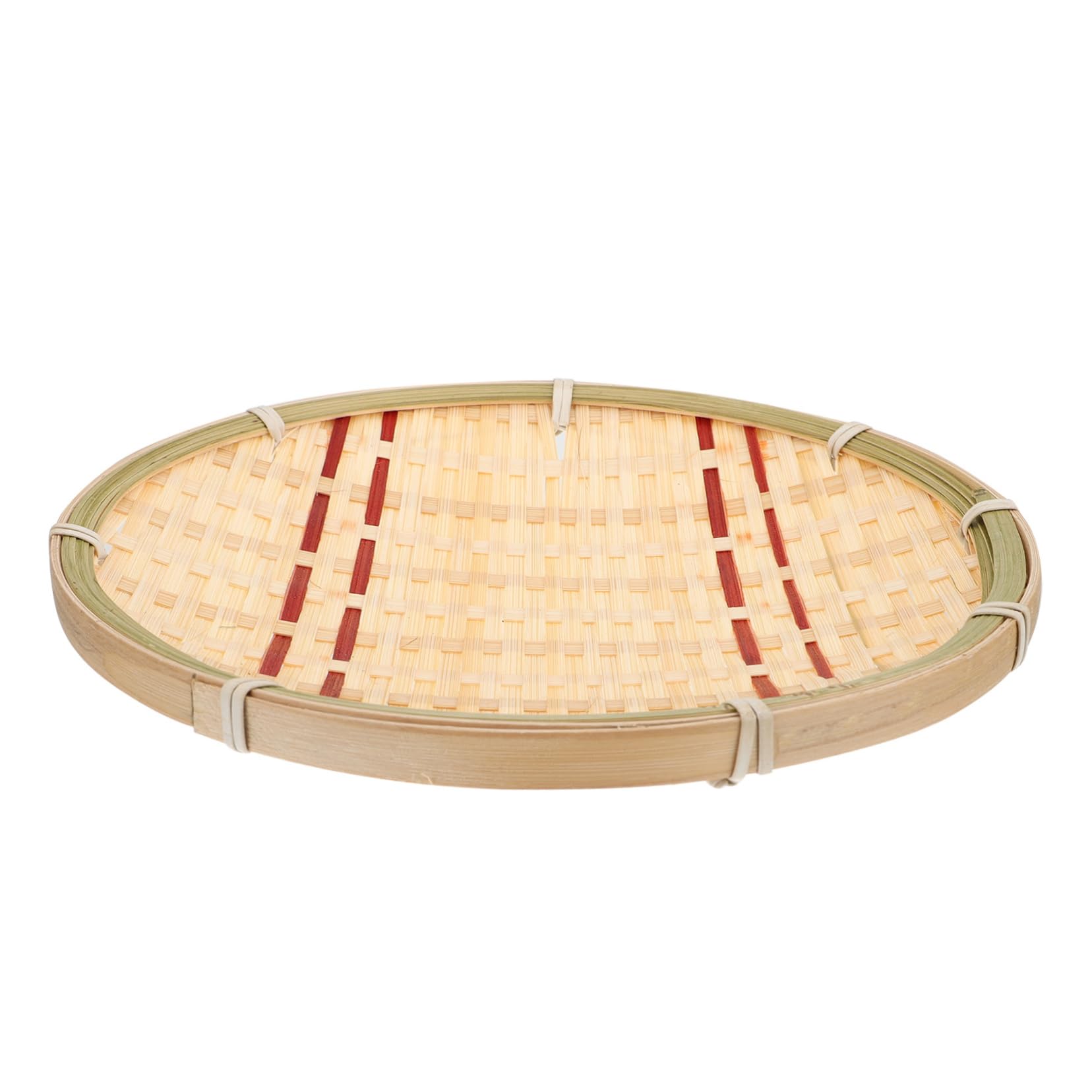 HOLIDYOYO 1pc Faceplate Fruit Basket Fruit Organizer Basket Practical Woven Basket Fruit Bowl Woven Storage Basket Bread Proofing Basket Storage Baskets Woven Round Basket Tray