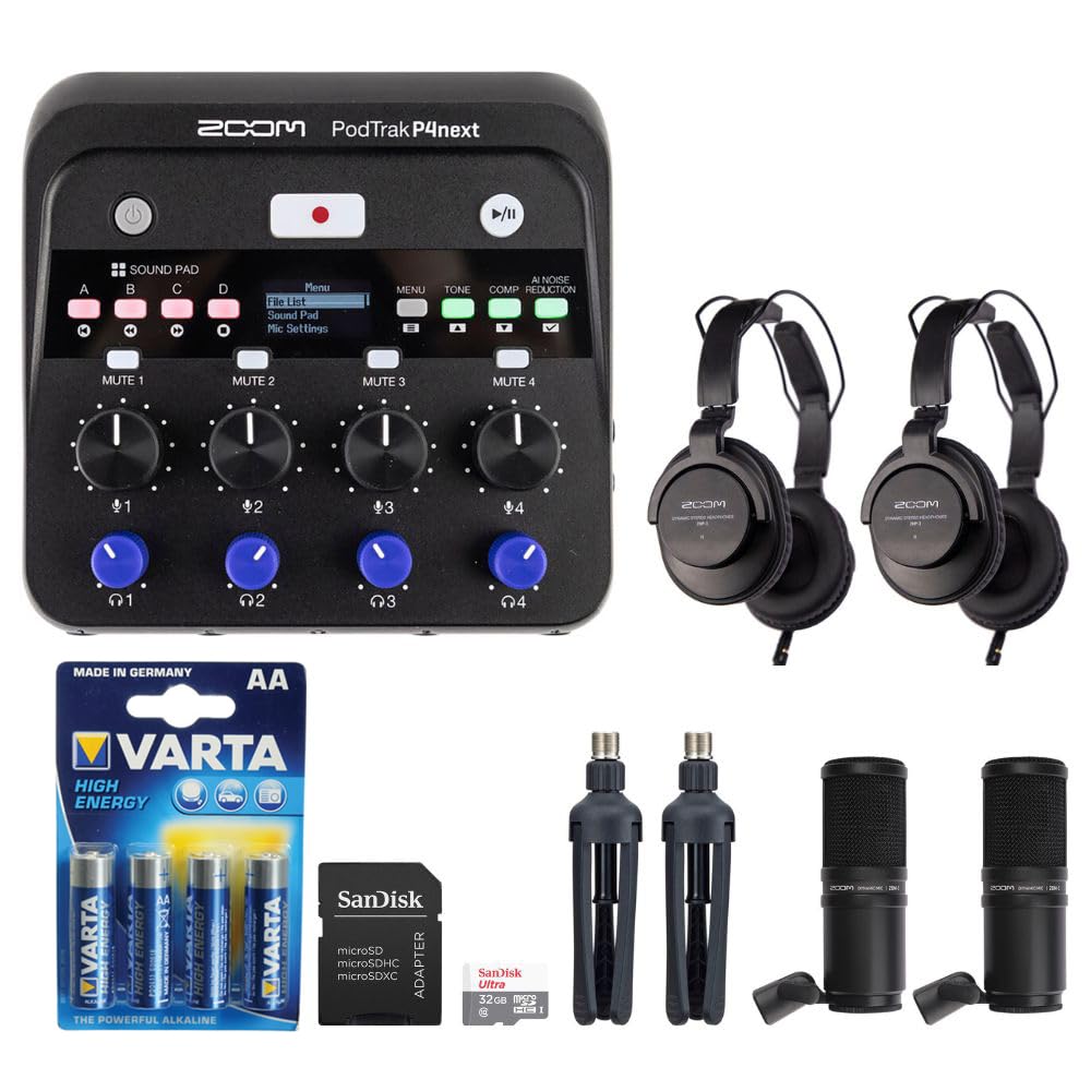 Amazon.com: Zoom PodTrak P4next Portable Multitrack Podcast