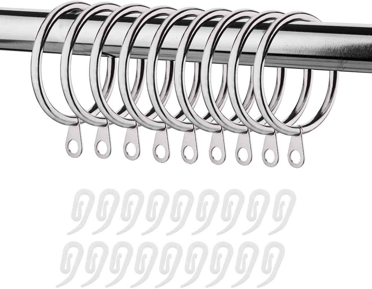 Anneaux De Rideau De Douche En Forme De C, Pour Rideaux De Douche Et Rideaux De Fenetre 24 Pieces Transparents 90379603