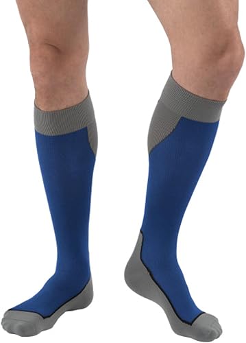 Miniatura 22 de Calcetines a la rodilla Jobst Sport, 20-30 mmHg 7529000-P, S, Blanco/Gris, 1 Negro,Gris,Rosado,Azul Real,Blanco