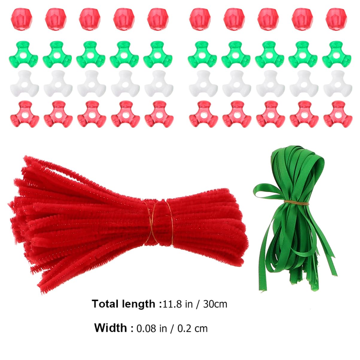 BESTonZON 5 Set Materiali per accessori per decorazioni natalizie mini natale ghirlanda natalizia bricolage natale bricolage natalizio lavoretti natalizi con perline fai da te plastica