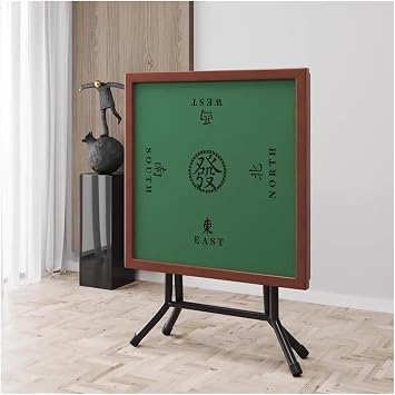 Folding Mahjong Table Mahjong Table Household Folding Chess And Card Hand Rubbing Simple Manual Square Small(Color3)