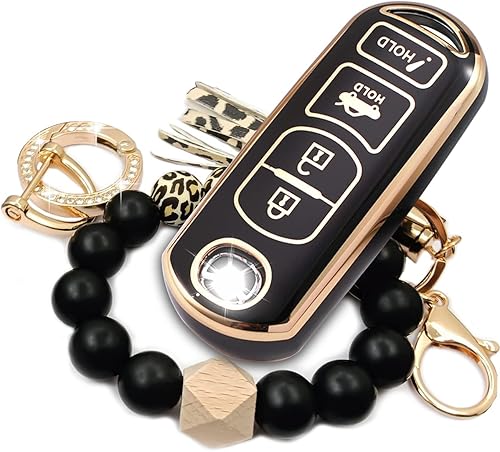 Miniatura 6 de RFSRZ Funda protectora inteligente para llavero con pulsera de silicona compatible con Mazda 3, Mazda 3, Mazda 3, Hatchback 2020-2022, Mazda CX-5,