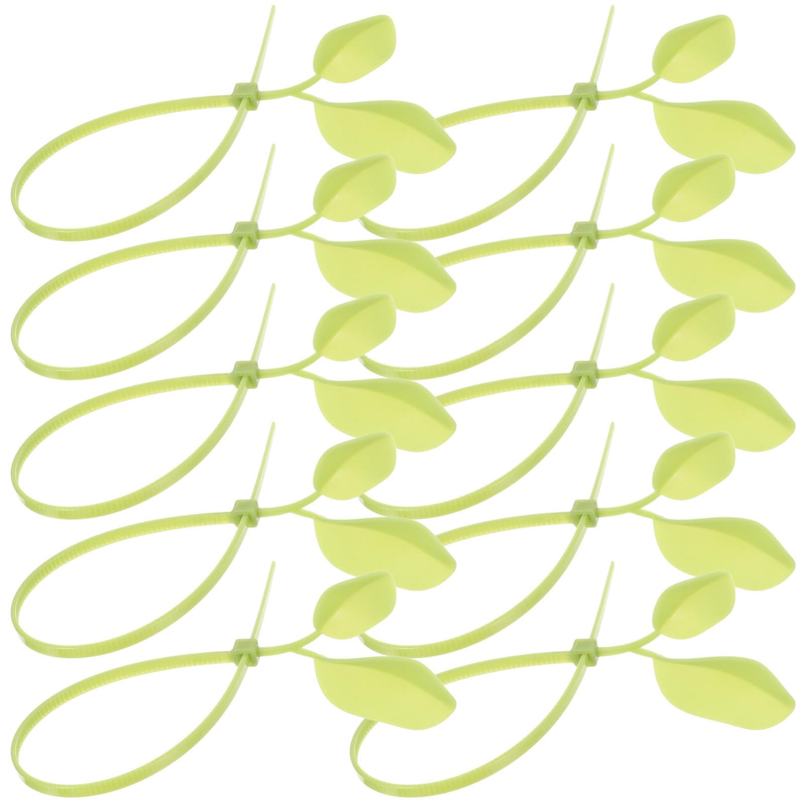 DOITOOL 4 Sätze Simulierte Blattbindung Kabelbinder Für Drähte Mehrzweck-kabelbinder Farbige Cable Tie Reißverschluss Strapazierfähig Plastik Green 100 Stück * 4
