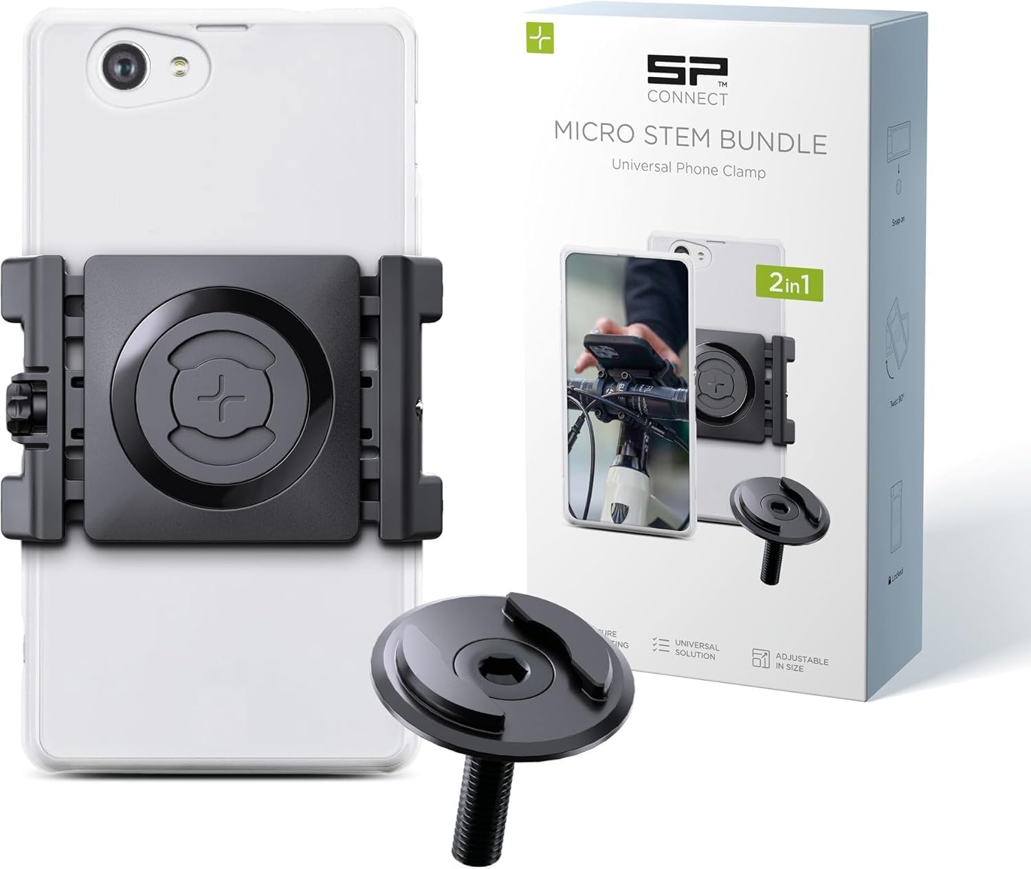 SP CONNECT Micro Stem Mount Pro Clamp | SPC+ | Premium Mobile Phone Holder for Cycling | Electric Bicycle Cell-Phone Holders | Road Bike E-Bike