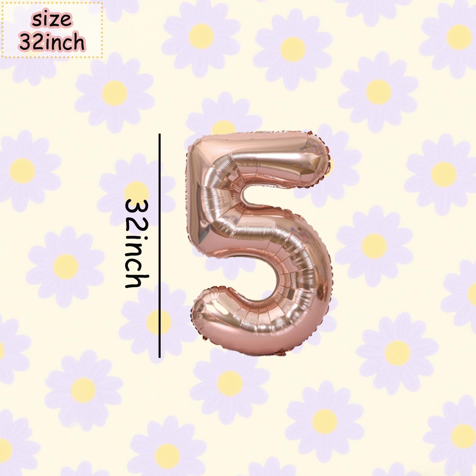 Ballon Anniversaire 5 Ans, 32 Pièces Kit Ballon Anniversaire, Ballon