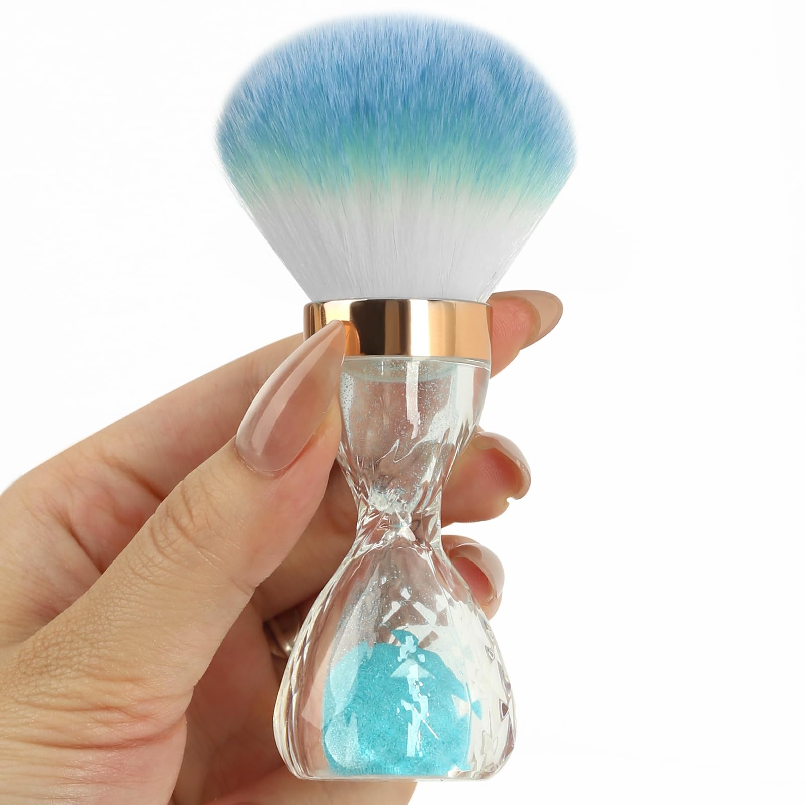 Ruetail Nail Dust Brush for Acrylic Nails,Soft Brush Nail Art Dust Powder Remover Brushes,Manicure Brush Clean Up Tools for Home Use or Salon Nail Art