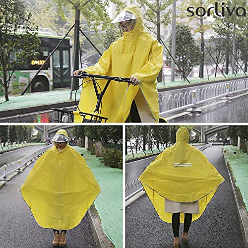 sorliva Regenponcho voor camping fiets regenjas met capuchon poncho - Image 6