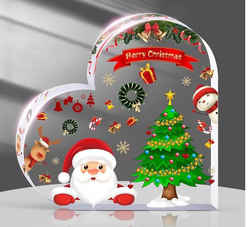 PEIHUODAN Acrylic Puzzle Piece Plaque Ornament Transparent Puzzle Vertical Gifts for Women Thank You Birthday Friendship Gift for Sister Girls Women BFF Christmas Desk Decorations (Dear,10 * 10 * 1)