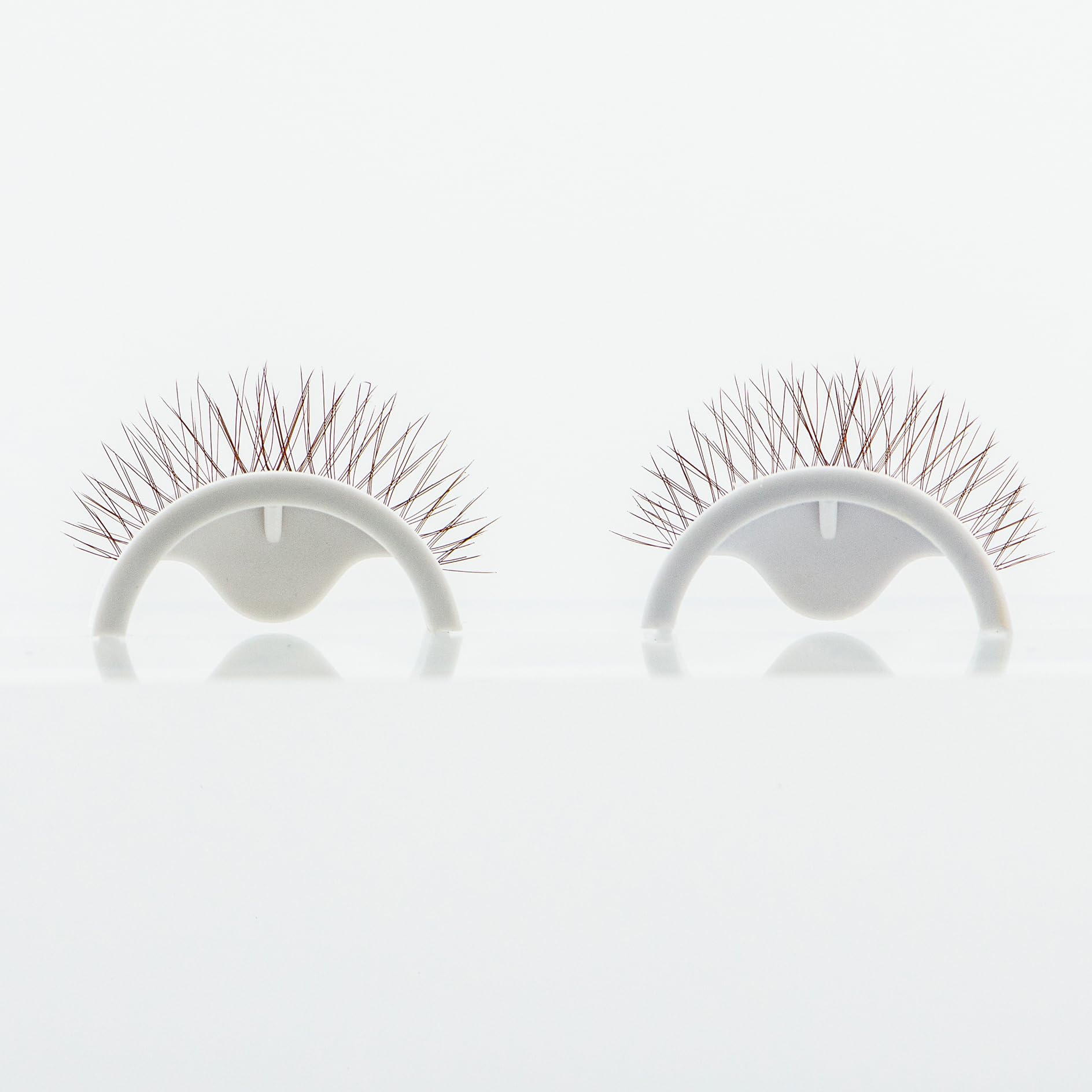 Brown Self Adhesive Eyelashes Stick Lashes Pre-Glued Natural Press on Lashes, Reusable, With Tweezer Applicator 5 Pairs (DLP07)