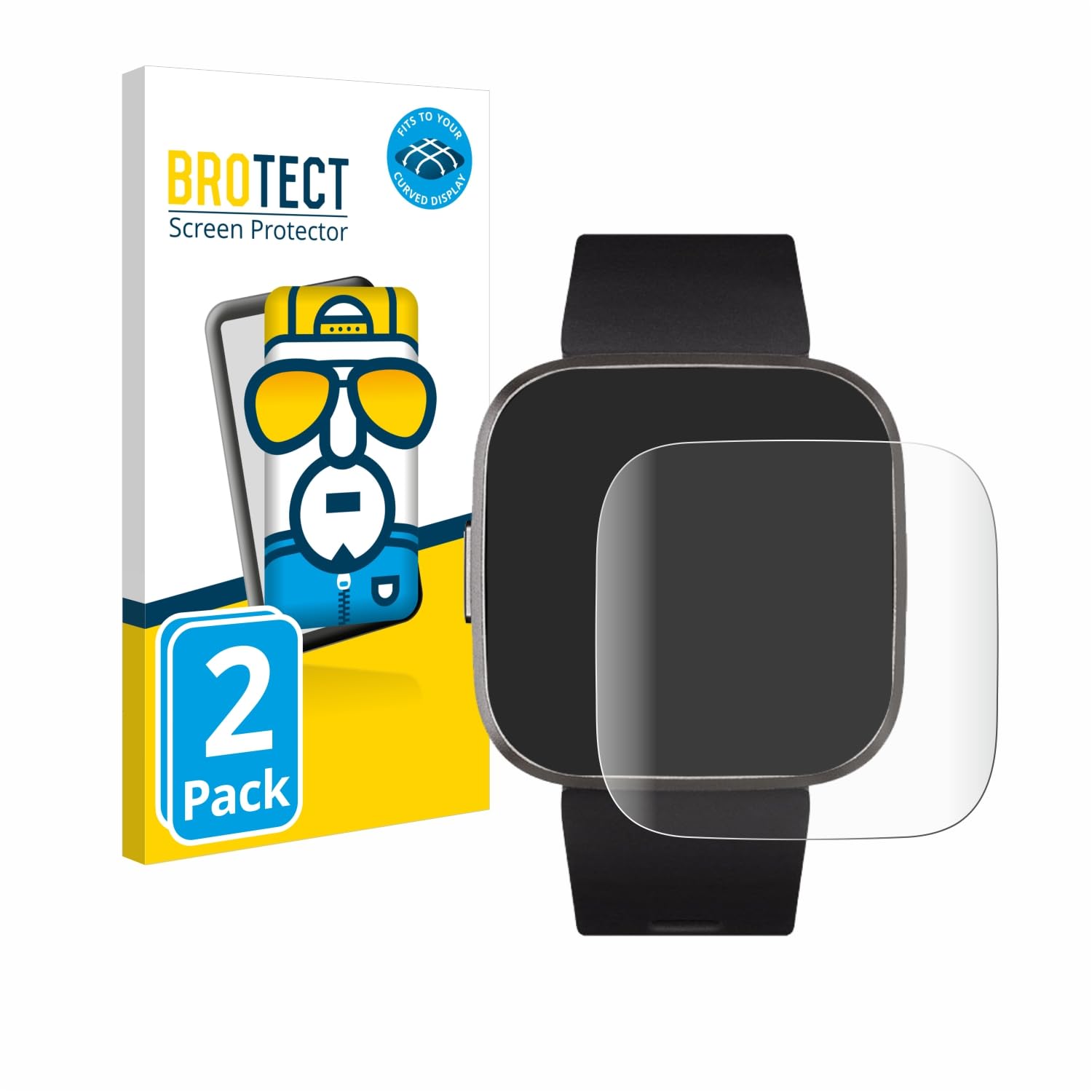 brotect Pellicola Copertura Completa per Fitbit Ace 3 2 Pezzi - Full-Cover 3D Curvo